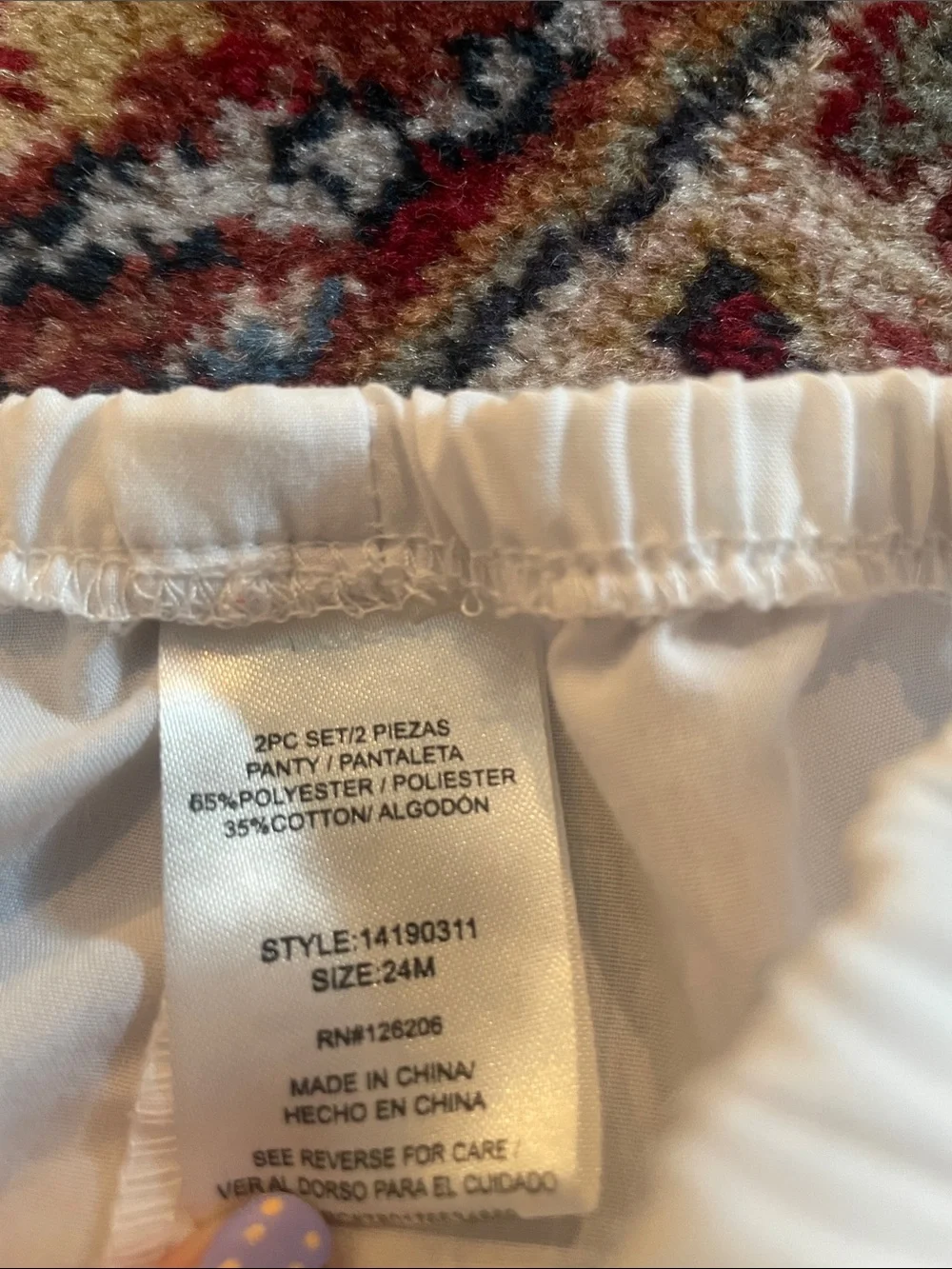 Assorted Baby Panties - White, Cream, Coral, Navy